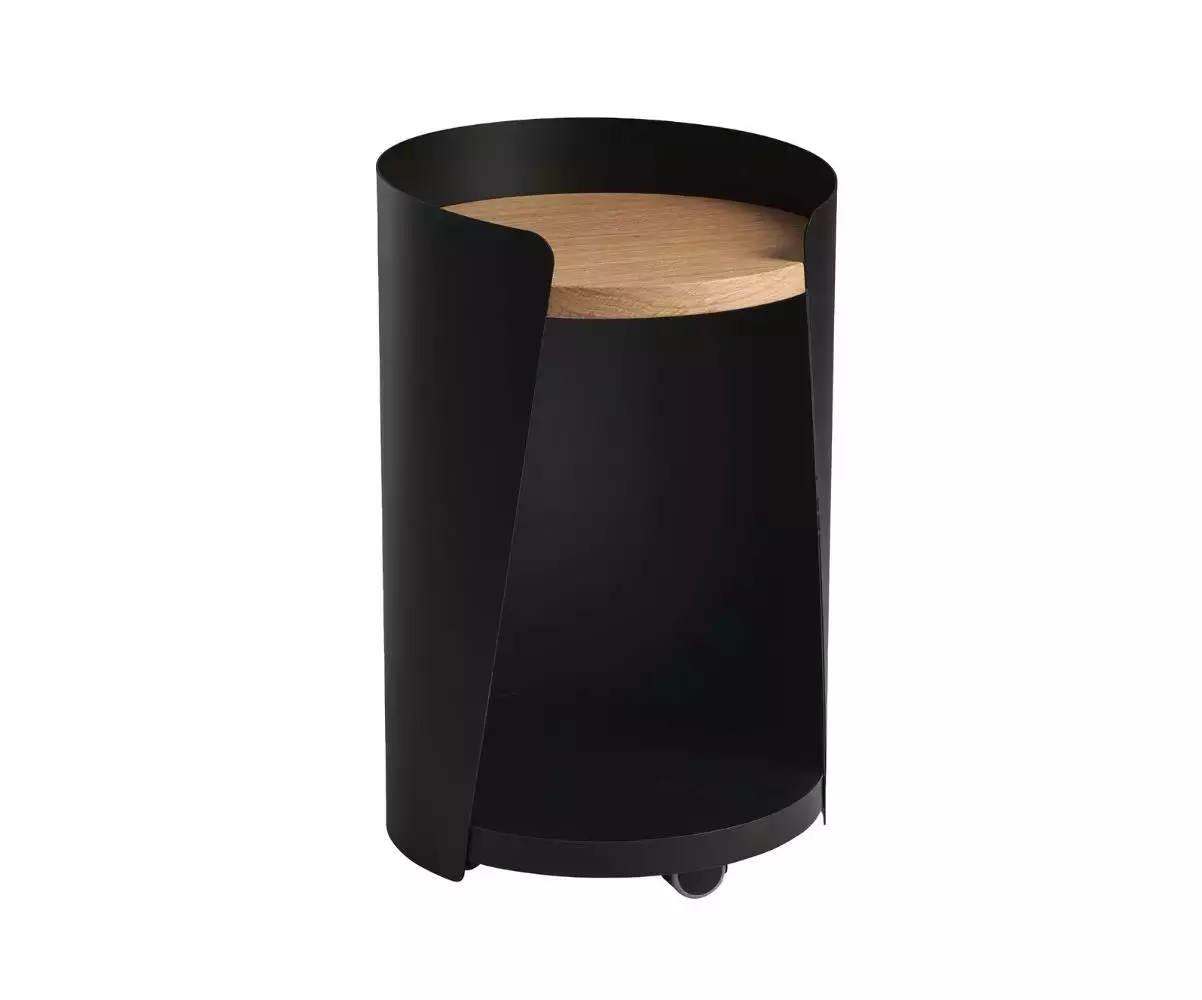 Table de chevet Loft noir et bois Table de chevet Loft noir et bois