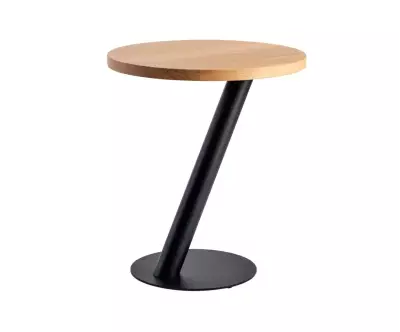 Table de chevet noir et bois Marta