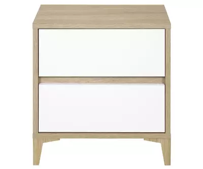 Chevet chêne et blanc Deneb en bois