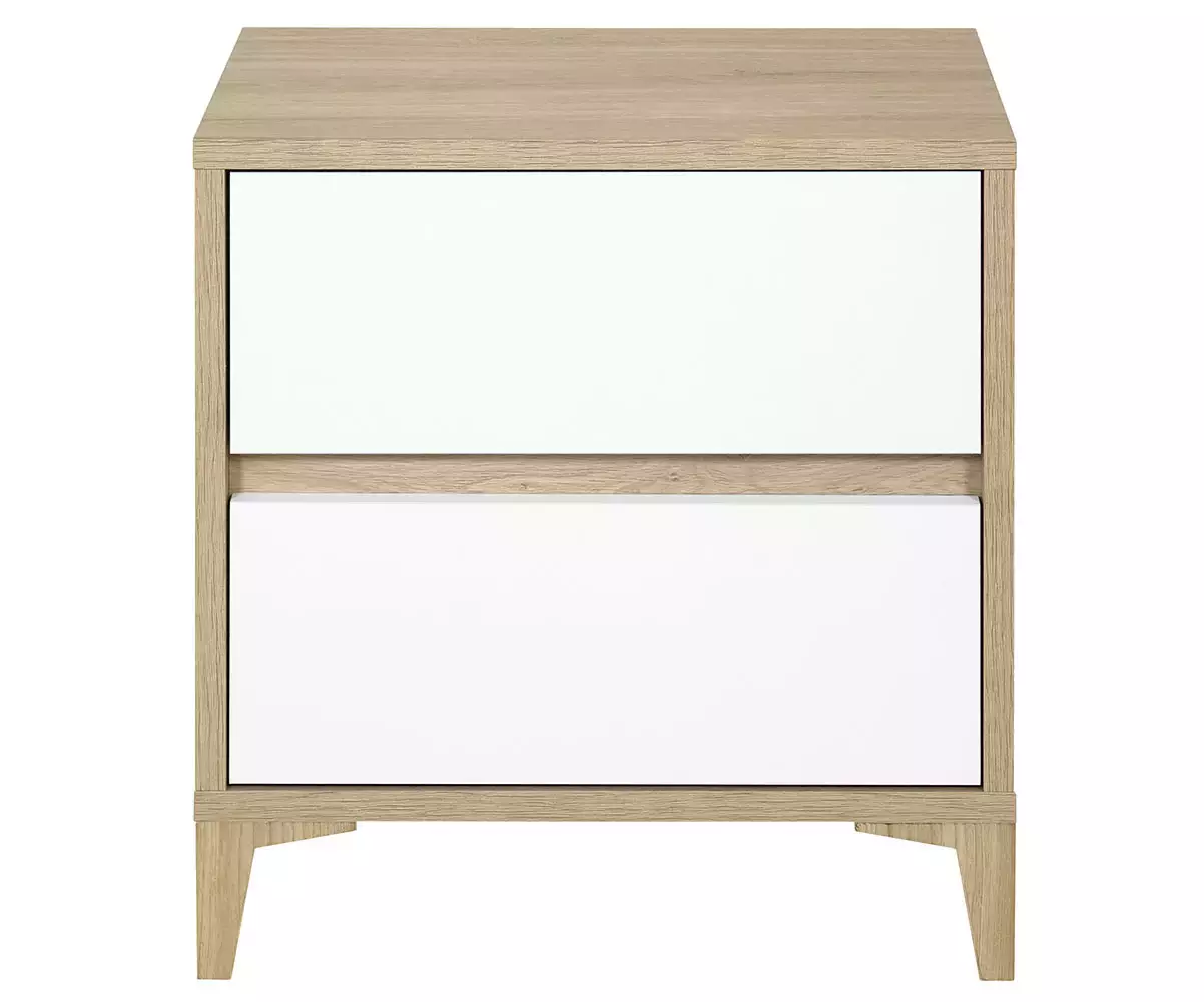 Chevet chêne et blanc Deneb en bois Chevet chêne et blanc Deneb en bois