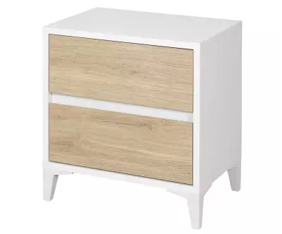 Chevet blanc et chêne Deneb avec pieds