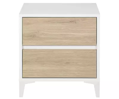 Chevet blanc et chêne Deneb en bois
