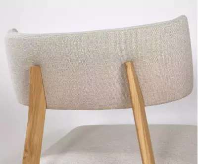 Dos chaises Elric gris clair