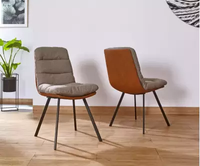 Chaise Akira marron et gris