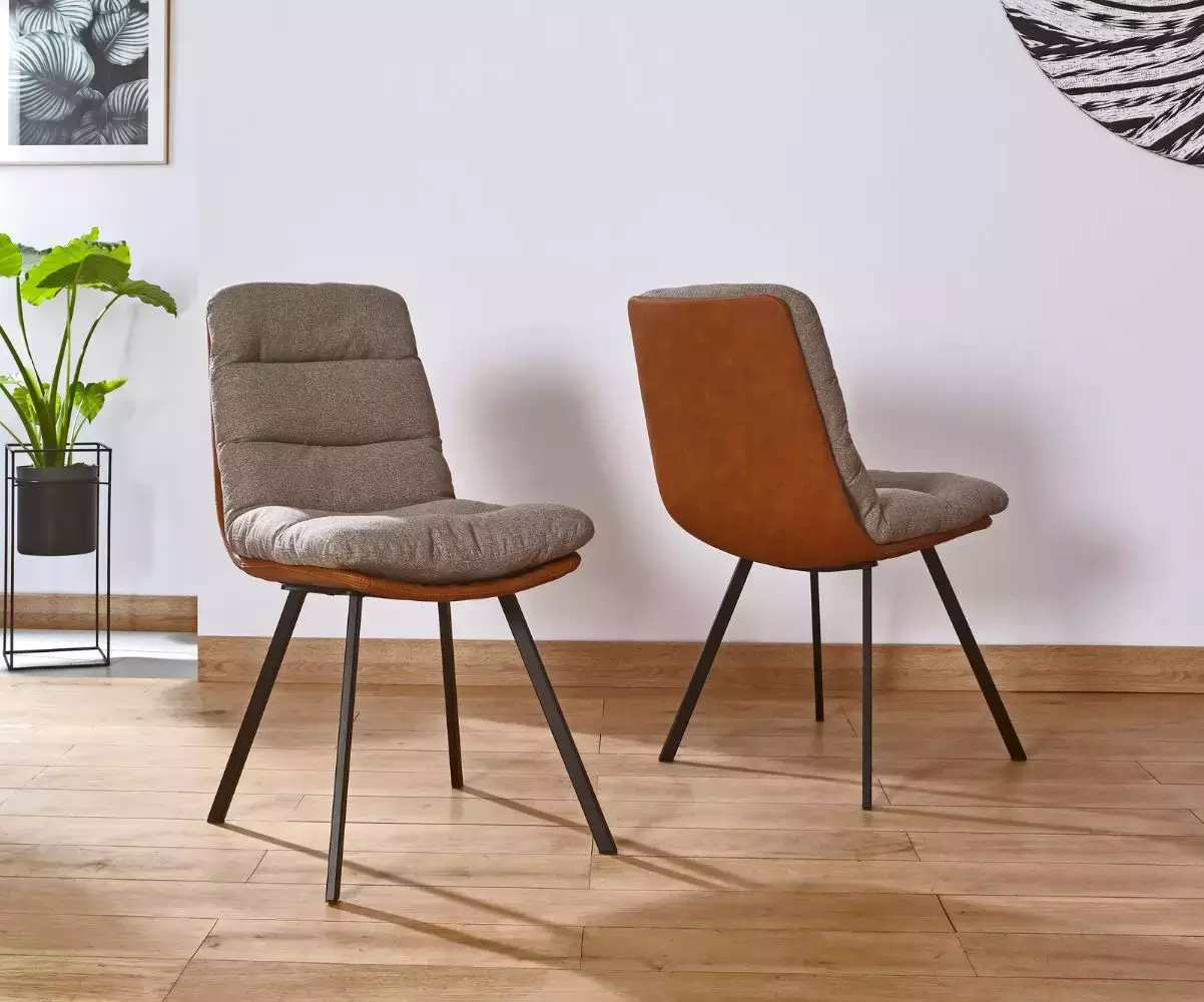 Chaise Akira marron et gris Chaise Akira marron et gris