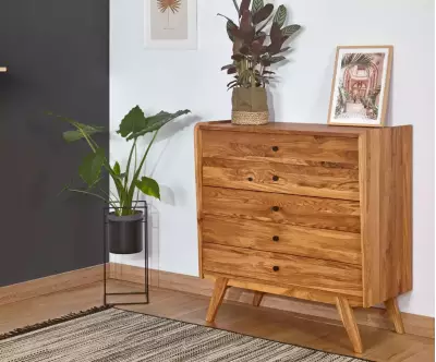 Commode 5 tiroirs Kalice en bois