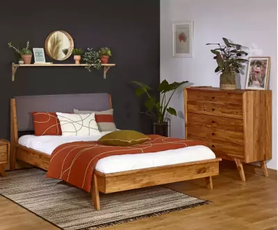 Chambre avec commode 5 tiroirs Kalice