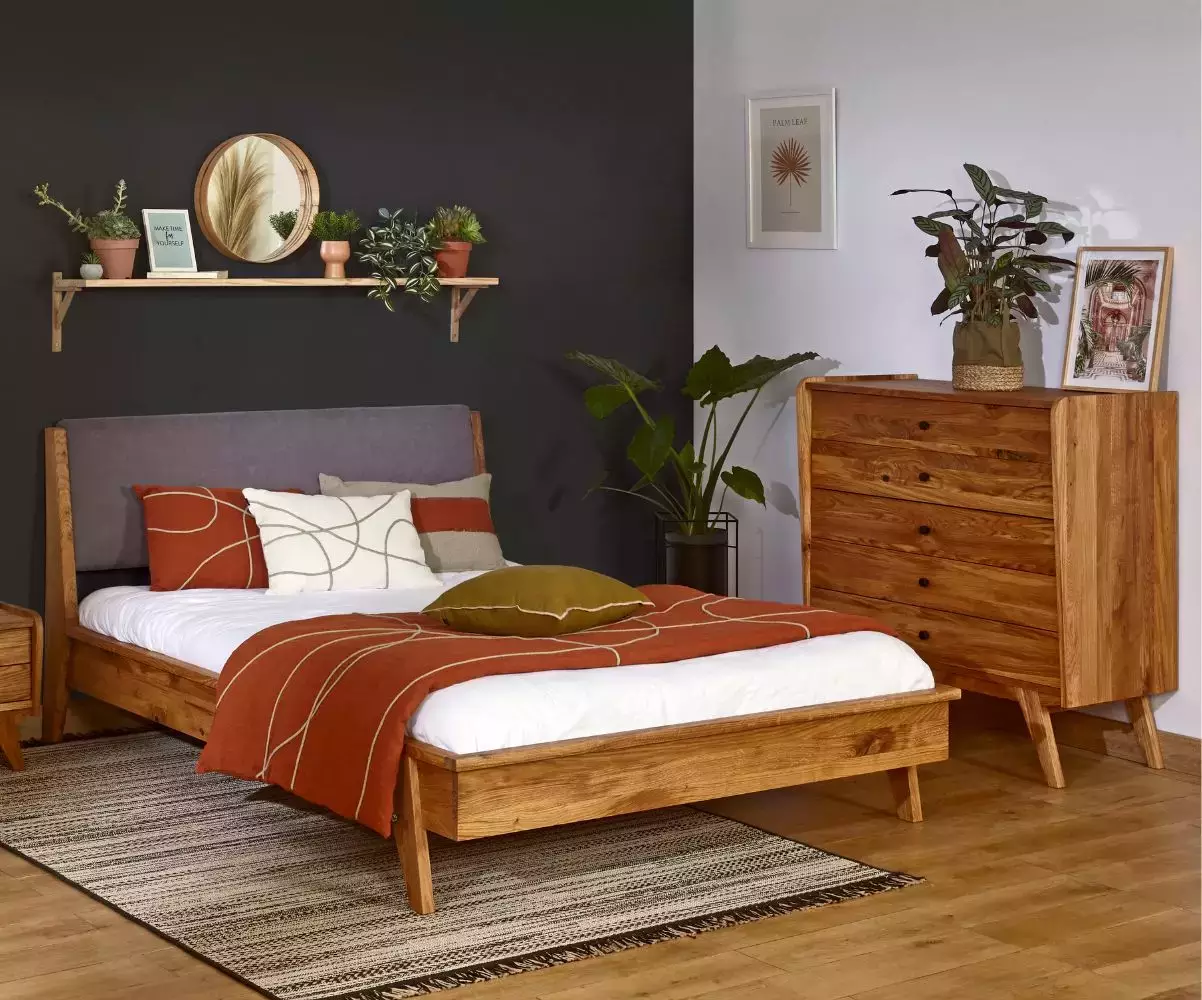 Chambre avec commode 5 tiroirs Kalice Chambre avec commode 5 tiroirs Kalice