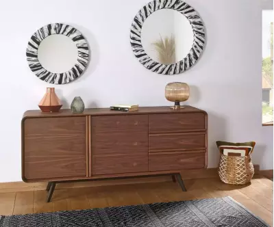 Buffet Ketch plaquage noyer massif