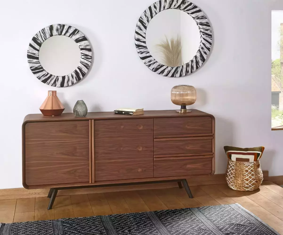 Buffet Ketch plaquage noyer massif Buffet Ketch plaquage noyer massif