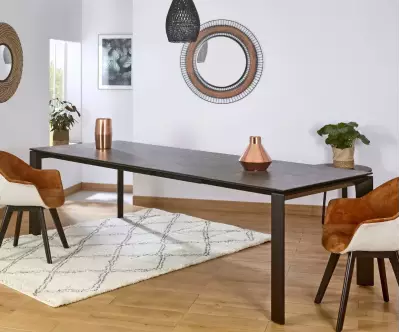 Table Poon métal et céramique rallongée
