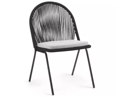 Chaise Gaia cordes noires