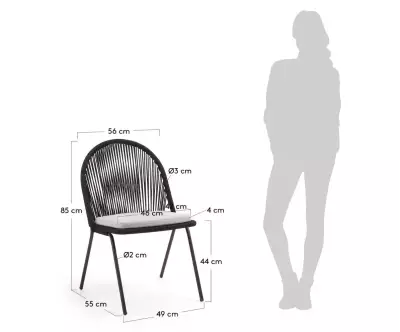 Dimensions Chaise Gaia
