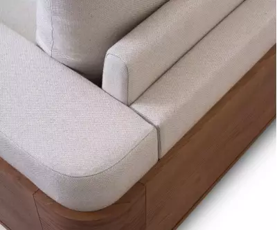 Fauteuil tissus et bois