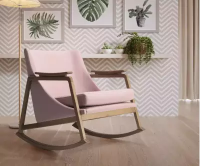 Fauteuil design vieux rose