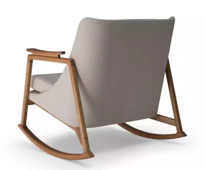 Fauteuil à bascule Luara de dos