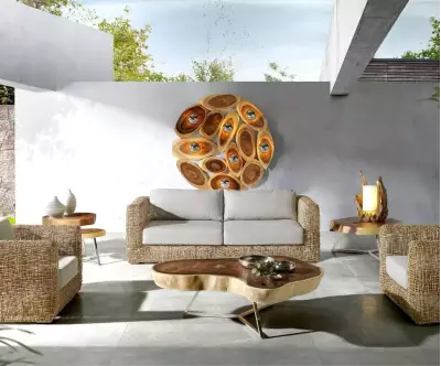 Ensemble fauteuil et canapé Jungle