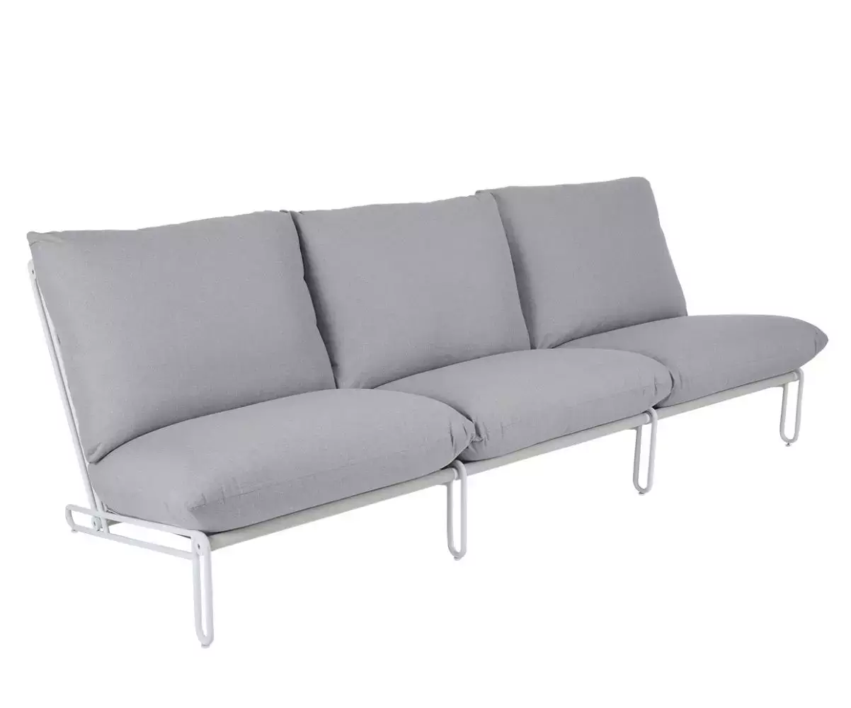 Canapé 3 places tissu et métal Canapé 3 places tissu et métal