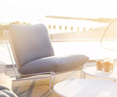 Fauteuil Saint Tropez blanc et gris