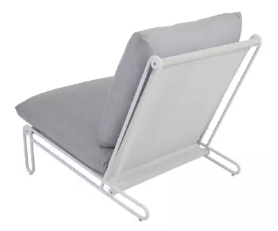 Dos du fauteuil Saint Tropez blanc et gris
