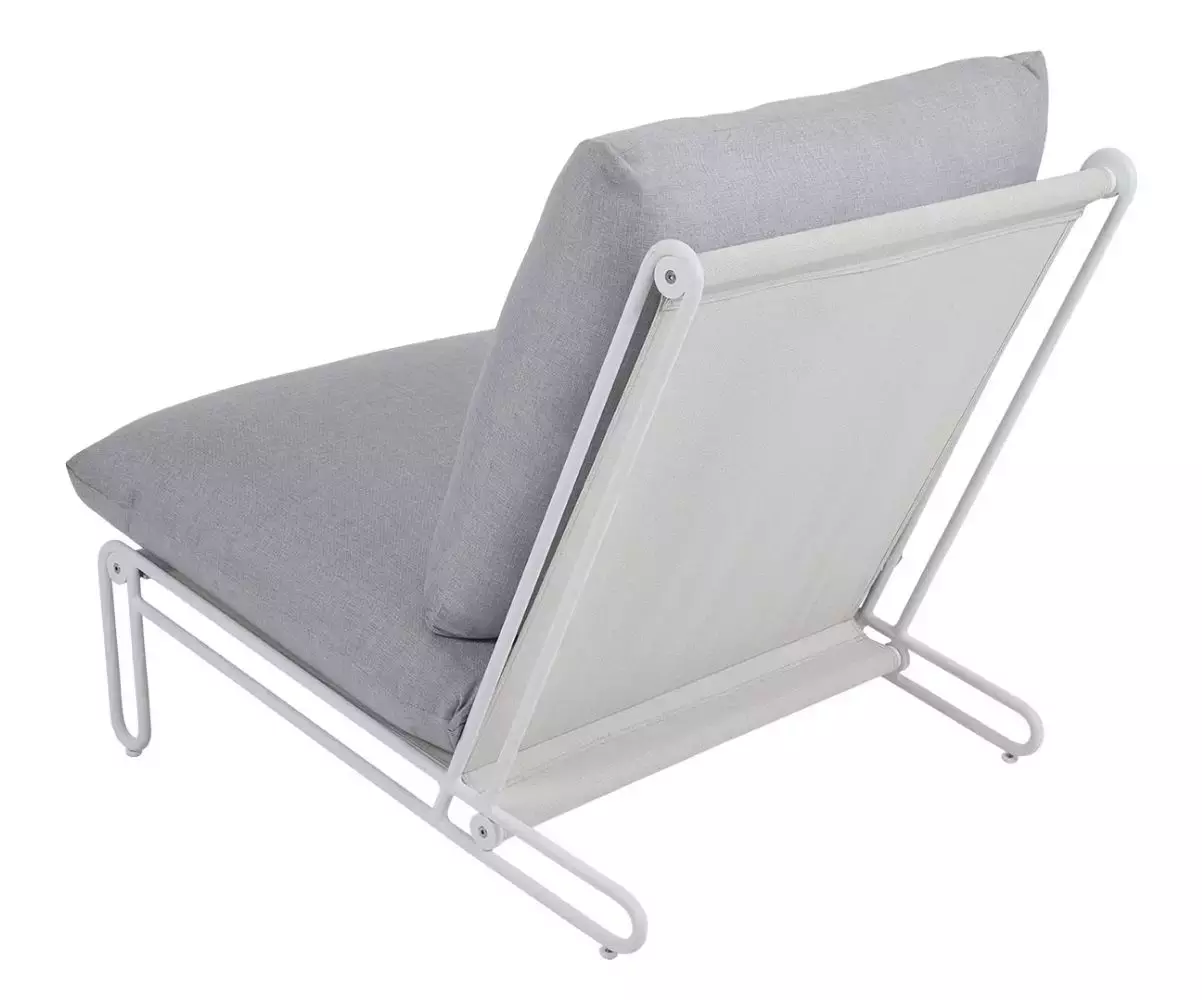 Dos du fauteuil Saint Tropez blanc et gris Dos du fauteuil Saint Tropez blanc et gris
