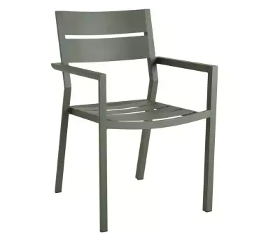 Fauteuil Biscarosse vert en métal
