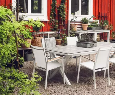 Table Extensible Lacanau rectangulaire en aluminium