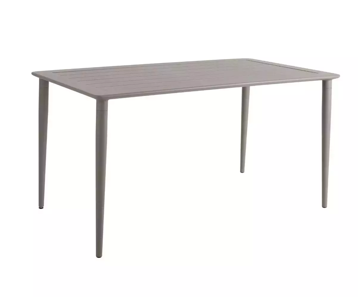 Table en métal 4 personnes beige avec chaises en option Table en métal 4 personnes beige avec chaises en option