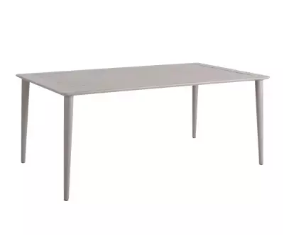 Table en métal 6 personnes beige avec chaises en option