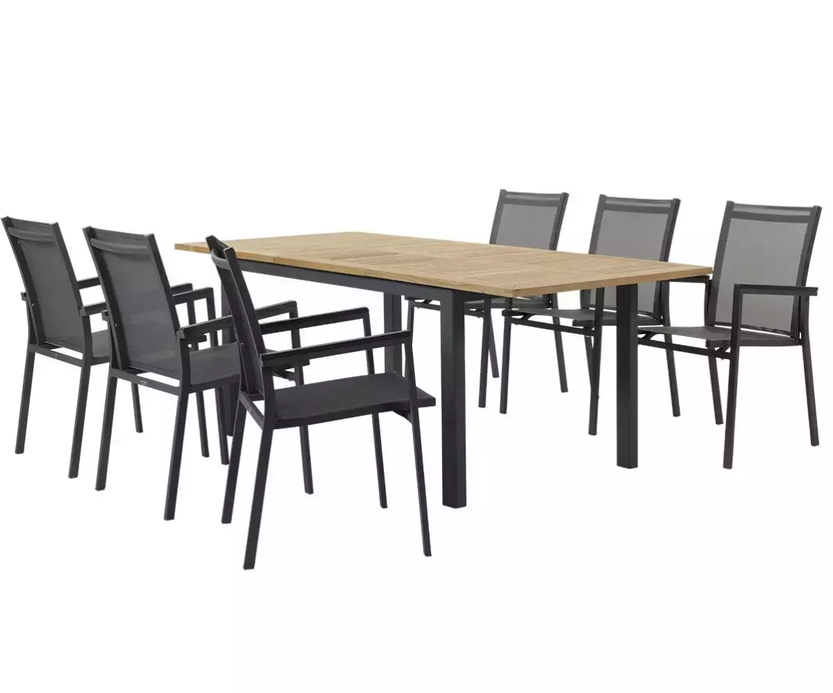 Table Sète allongée avec chaises en option Table Sète allongée avec chaises en option