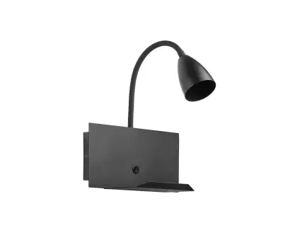 Applique Murale Orientable Tungua coloris noir est une belle combinaison entre originalité et design contemporain