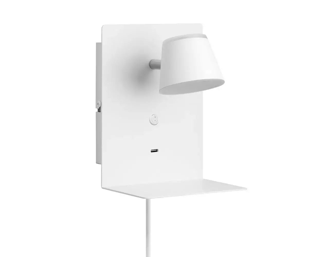 Applique Murale Lifuka coloris blanc avec un design moderne et élégant Applique Murale Lifuka coloris blanc avec un design moderne et élégant