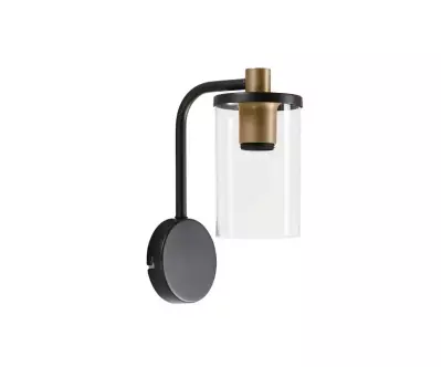 Applique Murale Taula coloris noir et laiton a un look chic et authentique