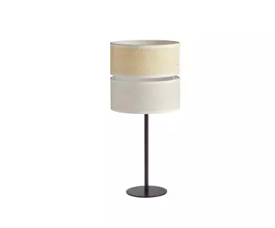 Lampe à poser Sisia coloris noir et lin a un look contemporain