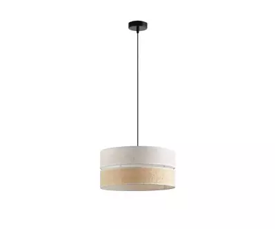 Suspension Sisia coloris noir et lin apporte une ambiance chaleureuse