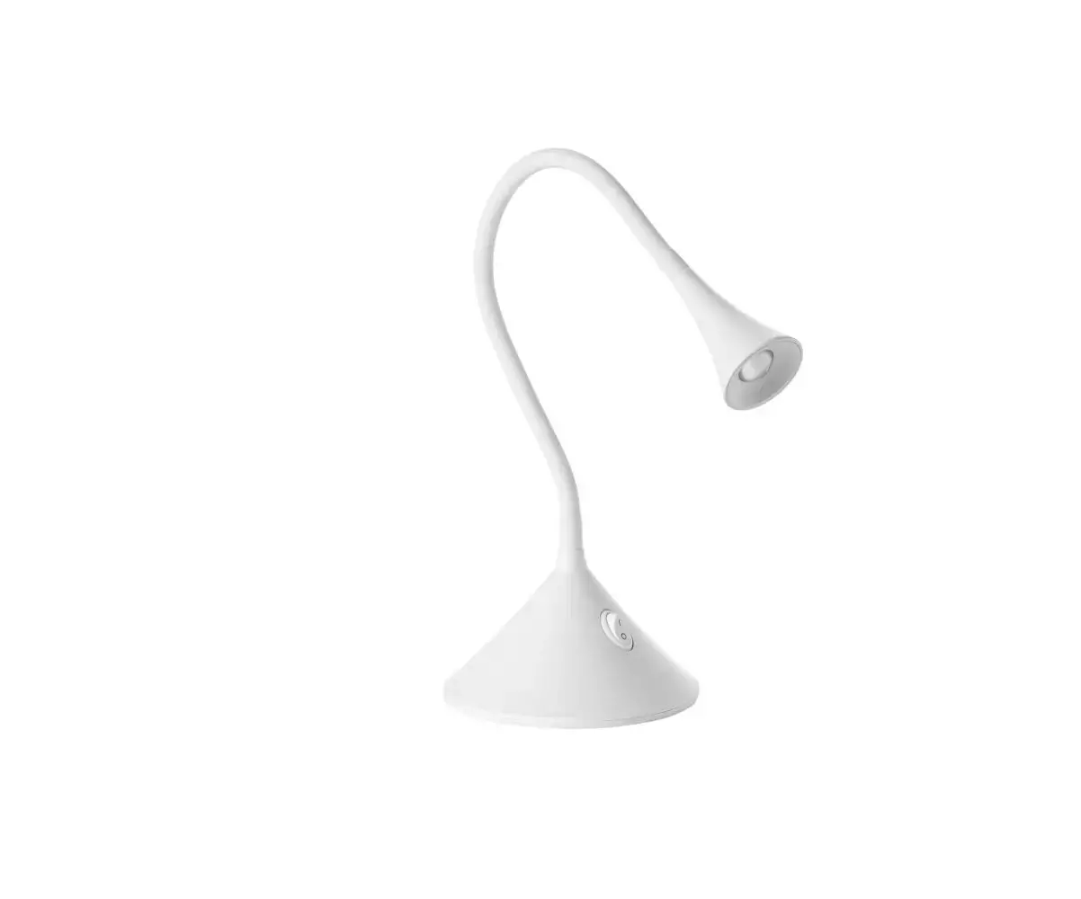 Lampe à Poser Mala coloris blanc a une allure simple et contemporaine Lampe à Poser Mala coloris blanc a une allure simple et contemporaine