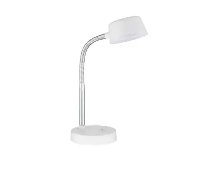 Lampe à Poser Kitu coloris blanc apporte une touche d’élégance