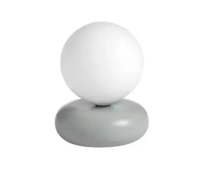 Lampe à Poser Ovaka coloris gris clair apporte un style contemporain