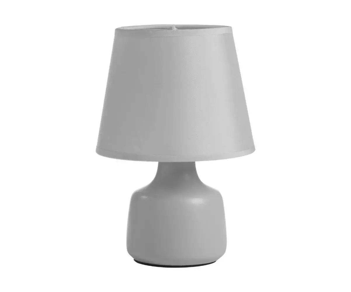 Lampe à Poser Kapa coloris gris clair affiche un design simple Lampe à Poser Kapa coloris gris clair affiche un design simple