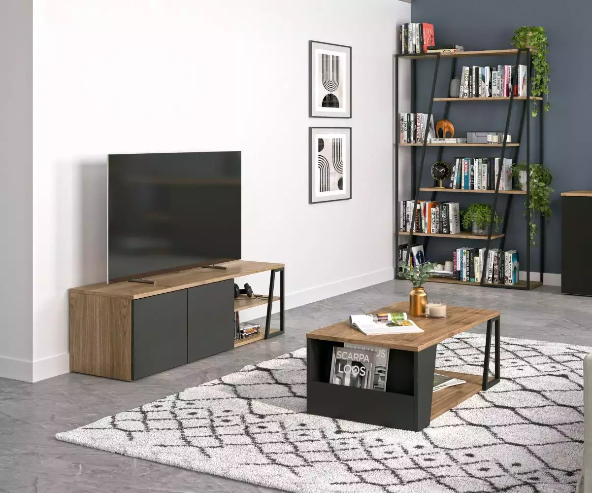 Meuble TV Albi a un design industriel Meuble TV Albi a un design industriel