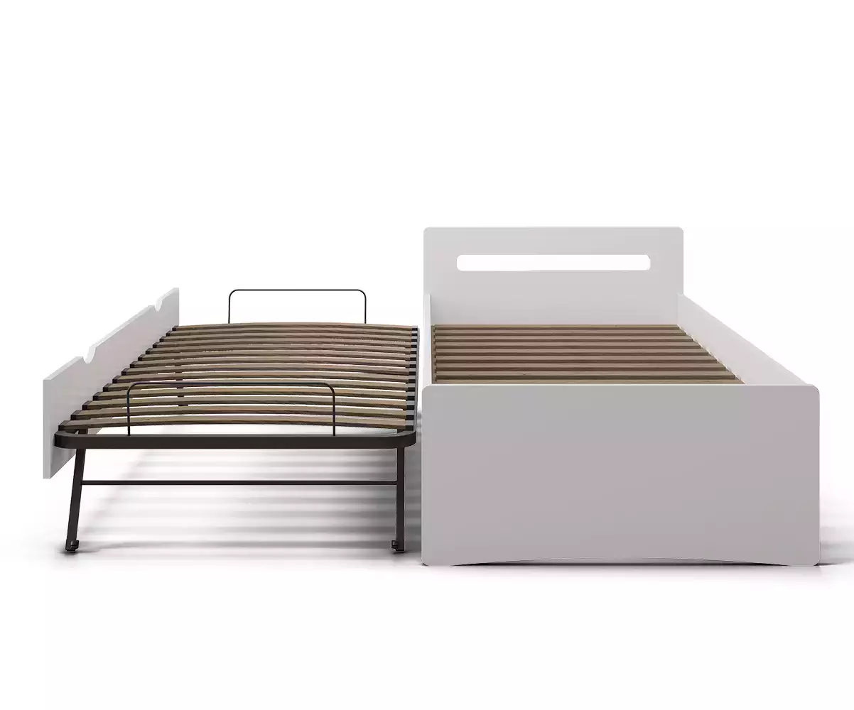 2 couchages blanc même hauteur 2 couchages blanc même hauteur