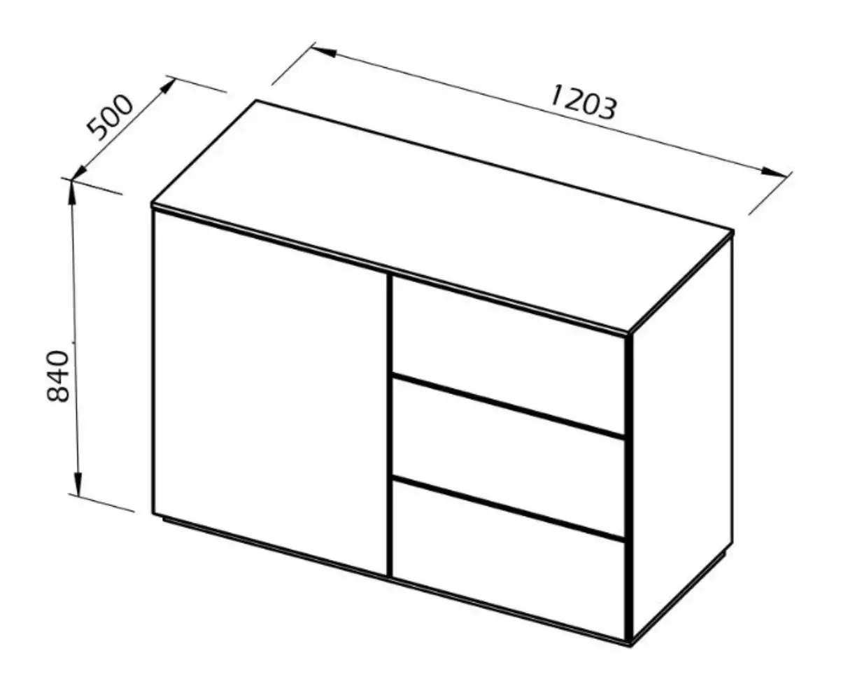 Dimensions du Buffet avec tiroirs Combray Dimensions du Buffet avec tiroirs Combray