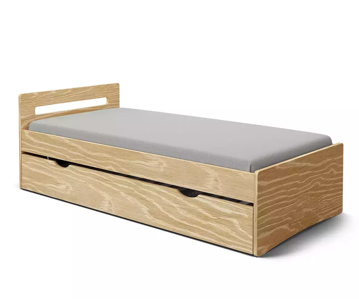 Lit gigogne adulte Lemand bois 2 en 1 Lit gigogne adulte Lemand bois 2 en 1