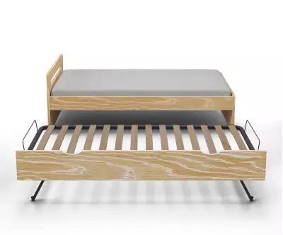 Lit gigogne adulte Lemand bois avec sommier escamotable
