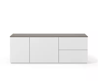 Meuble TV avec tiroirs Combray a de multiples espaces de rangement