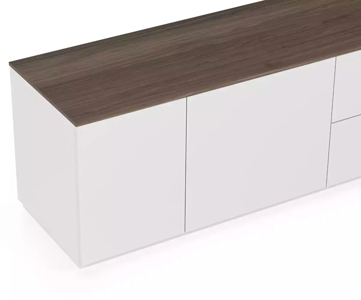 Meuble TV avec tiroirs Combray est disponible en 2 largeurs différentes Meuble TV avec tiroirs Combray est disponible en 2 largeurs différentes