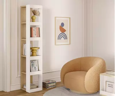 Bibliothèque Ella a un style moderne et scandinave