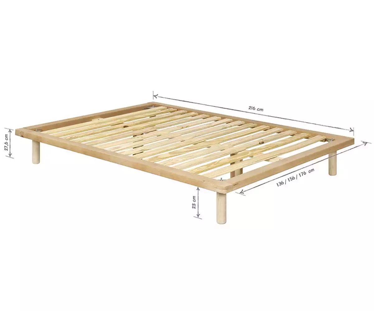 Dimensions du Lit Savo avec tete de lit Hooker