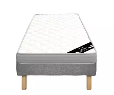 Pack sommier gris Senesi avec matelas Elbe
