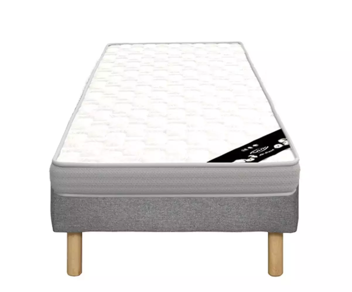Pack sommier gris Senesi avec matelas Elbe Pack sommier gris Senesi avec matelas Elbe